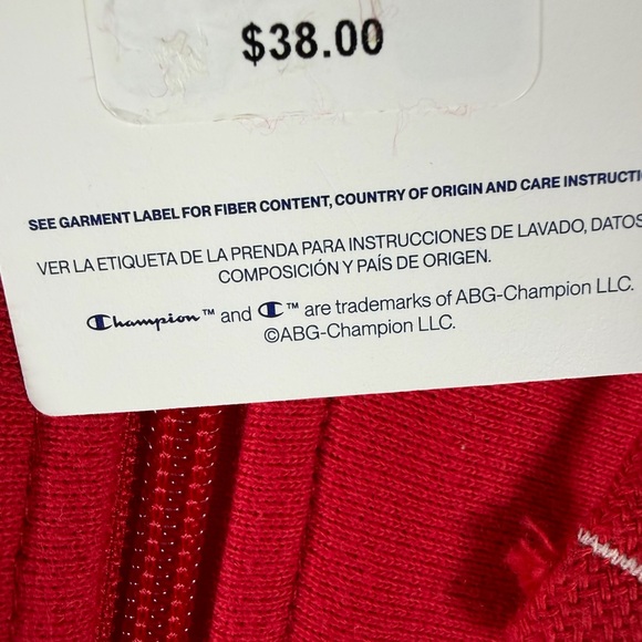 Champion Women's Cropped Fleece Zip-Up Sweatshirt - Tango Red L - Picture 8 of 13